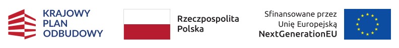 Tabelka z KPO, flagą Polski i Unii